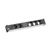 Bachmann Steckdosenleiste 2-fach schwarz 2xUSB 912.0168 0,1m 35° IP20 1,5qmm