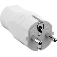 Bachmann Schutzkontaktstecker 16A 250V 960.201 Kunststoff IP20 weiß ger
