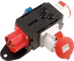 Bachmann Energiewürfel Kunststoff schwarz IP44 D01 349.007 1x16A5p400V 1x32A5p400V 1Steckd