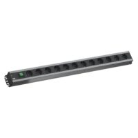 Bachmann Steckdosenleiste 12-fach grau 2m 90° 300.005 mit Ein/Aus IP20 1,5qmm