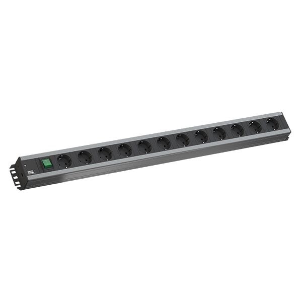 Bachmann Bachmann Steckdosenleiste 12-fach grau 2m 90° 300.005 mit Ein/Aus IP20 1,5qmm