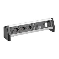 Bachmann Steckdosenleiste 3-fach alu 1m 90° 902.0220 IP20 1,5qmm