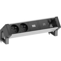 Bachmann Steckdosenleiste alu 1xUSB 0,2m 937.323 35° IP20 1,5qmm