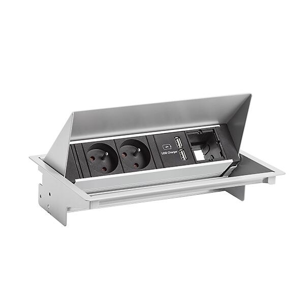 Bachmann Bachmann Steckdosenleiste alu 0,2m 35° 900.407 IP20 1,5qmm