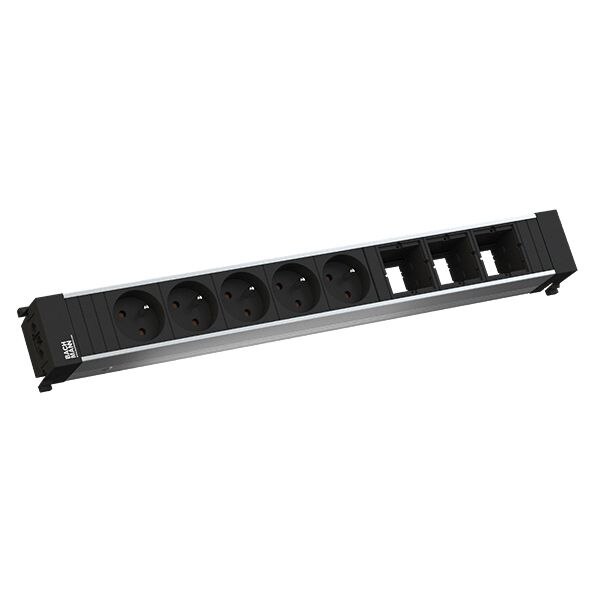 Bachmann Bachmann Steckdosenleiste 5-fach schwarz 90° IP20 909.015