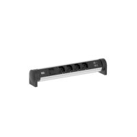 Bachmann Steckdosenleiste schwarz 2xUSB 0,2m 708.014 mit Ein/Aus IP20 1,5qmm
