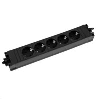 Bachmann Steckdosenleiste 5-fach schwarz 35° IP20 STEP 906.18821