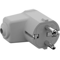 Bachmann Schutzkontaktstecker 16A 250V 960.302 Kunststoff IP20 grau rechtw