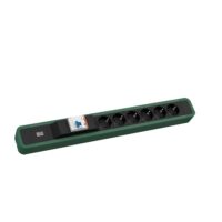 Bachmann Steckdosenleiste 6-fach gn 2m 35° 350.205 IP20 FI-Schalter 1,5qmm