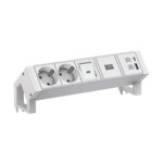 Bachmann Steckdosenleiste 2/f weiß 1xUSB 937.404 mit Ein/Aus 0,2m 35° IP20