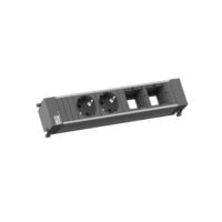 Bachmann Multi-Tischsteckdose EB 2Steckd 916.1000 schwarz Kunststoff