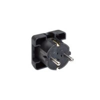 Bachmann Schutzkontaktstecker 16A 250V 911.170 Kunststoff IP20 schwarz rechtw