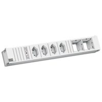 Bachmann Multi-Tischsteckdose EB weiß Aluminium 912.715