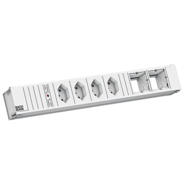 Bachmann Bachmann Multi-Tischsteckdose EB weiß Aluminium 912.715