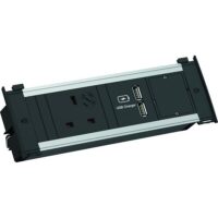 Bachmann Steckdosenleiste 1-fach alu 1xUSB 927.057 2m 90° IP20 1,5qmm