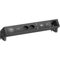 Bachmann Steckdosenleiste schwarz 1xUSB 0,2m 902.821 90° IP20 1,5qmm