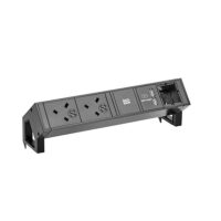 Bachmann Steckdosenleiste 2-fach schwarz 1xUSB 902.611 0,2m 45° IP20 1,5qmm