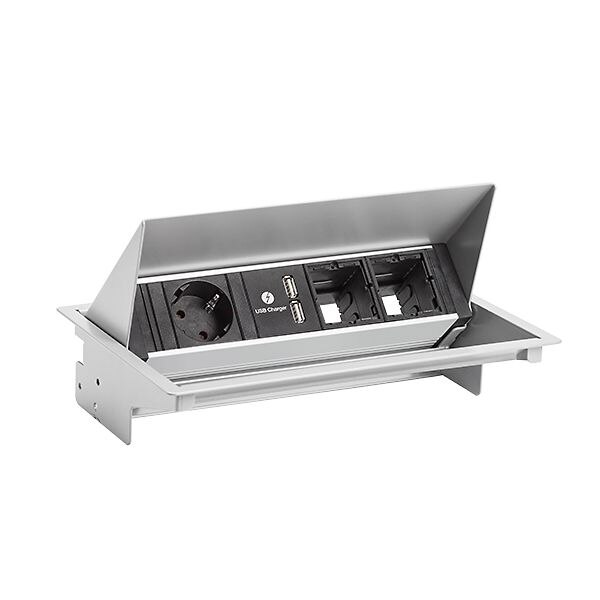 Bachmann Bachmann Steckdosenleiste 1-fach alu 0,2m 900.408 35° IP20 1,5qmm