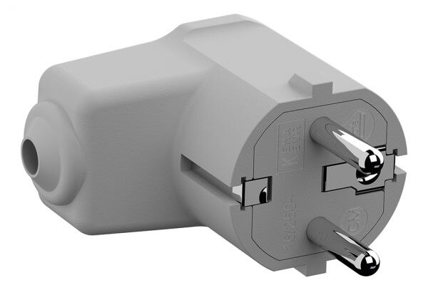 Bachmann ELTROPA Schutzkontaktstecker 16A 250V weiß E 960202 Kunststoff IP20 rechtw