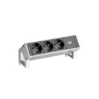 Bachmann Steckdosenleiste 3-fach schwarz 1,5m 35° 902.500 IP20 1,5qmm