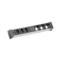 Bachmann Steckdosenleiste 3-fach alu 1xUSB 916.123 0,2m IP20 1,5qmm
