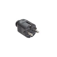 Bachmann Schutzkontaktstecker 16A 250V 910.170 Kunststoff IP20 schwarz ger