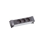 Bachmann Steckdosenleiste 3-fach alu 2m 35° 916.111 IP20 1,5qmm