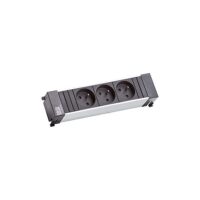 Bachmann Steckdosenleiste 3-fach alu 2m 35° 916.111 IP20 1,5qmm