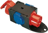 Bachmann Energiewürfel Kunststoff schwarz IP44 349.029 1x16A5p400V 3Steckd CEE-16A