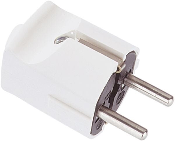 Bachmann ELTROPA Schutzkontaktstecker 16A 250V weiß ESS 2 Kunststoff IP20 ger