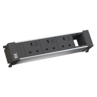 Bachmann Steckdosenleiste 3-fach alu 0,2m 916.0520 90° IP20 1,5qmm