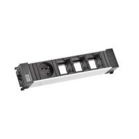 Bachmann Steckdosenleiste 3-fach schwarz 35° IP20 CONFERENCE 909.025