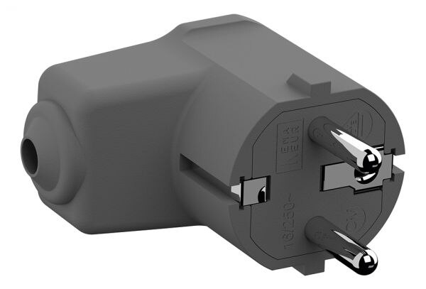 Bachmann ELTROPA Schutzkontaktstecker 16A 250V grau E 960302 Kunststoff IP20 rechtw
