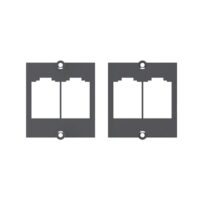 Bachmann Zentralplatte Mod-Jack 2-fach schwarz 917.038 Schraubbefestigung
