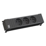 Bachmann Steckdosenleiste 3-fach schwarz 0,1m 35° 916.059 IP20 1,5qmm