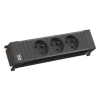 Bachmann Steckdosenleiste 3-fach schwarz 0,1m 35° 916.059 IP20 1,5qmm