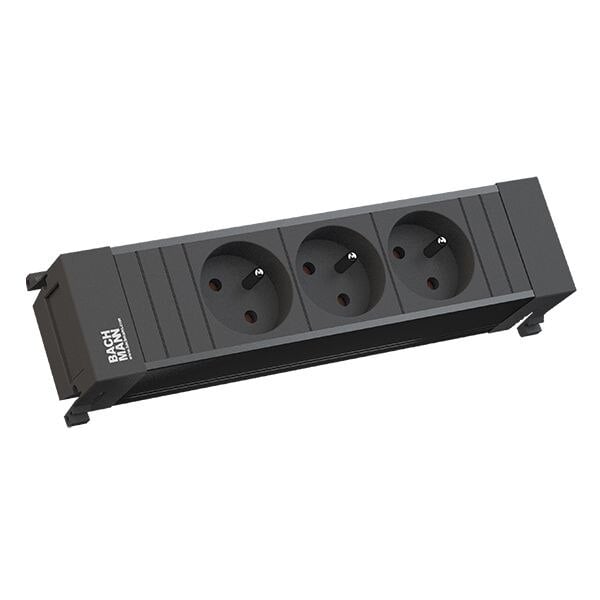 Bachmann Bachmann Steckdosenleiste 3-fach schwarz 0,1m 35° 916.059 IP20 1,5qmm