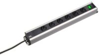 Bachmann Steckdosenleiste 6-fach schwarz 2m 90° 300.008 mit Ein/Aus IP20 1,5qmm