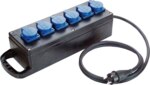 Bachmann Steckdosen-Kombi Gummi schwarz IP44 349.185 6Steckd