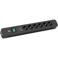 Bachmann Steckdosenleiste 6-fach schwarz 2m 35° 350.002 IP20 1,5qmm
