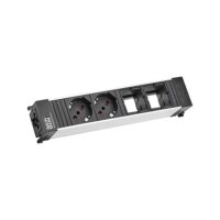 Bachmann Steckdosenleiste 2-fach alu 35° 909.029 IP20