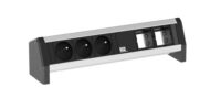 Bachmann Steckdosenleiste 2-fach schwarz 35° IP20 DESK 902.005