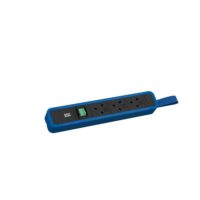 Bachmann Steckdosenleiste 3-fach bl 2m 45° 350.337 mit Ein/Aus IP20 1,5qmm