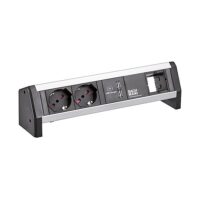 Bachmann Steckdosenleiste 2-fach schwarz 1xUSB 902.0179 0,2m IP20