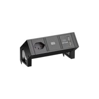 Bachmann Steckdosenleiste schwarz 1xUSB 0,2m 902.725 90° IP20 1,5qmm