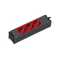 Bachmann Steckdosenleiste 3-fach schwarz 35° IP20 STEP BASE 906.18816