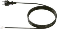 Bachmann Netzanschlussleitung 3m 16A schwarz 321.175 3x0,75qmm IP20 Aderendh 0-70°C