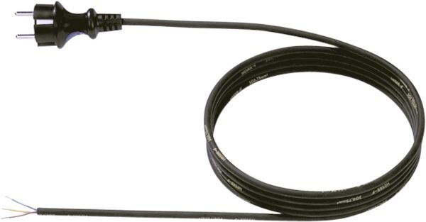 Bachmann Bachmann Netzanschlussleitung 3m 16A schwarz 321.175 3x0,75qmm IP20 Aderendh 0-70°C