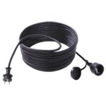 Bachmann Netzanschlussleitung 25m 16A schwarz 343.172 3x1,5qmm IP44 Schutzkontakt-Kuppl