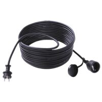 Bachmann Netzanschlussleitung 25m 16A schwarz 343.172 3x1,5qmm IP44 Schutzkontakt-Kuppl